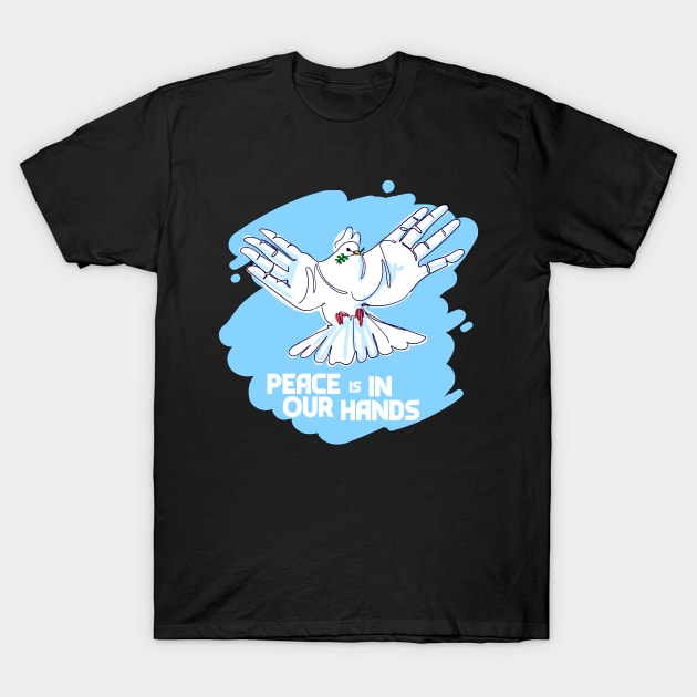 international day of peace hand drawn style T-Shirt by bakry